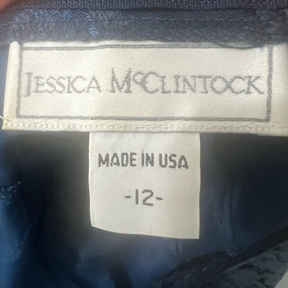 Jessica McClintock Dress 80s XXS Velvet Dark Romantic Fairy Grunge Whimsigoth - Picture 9 of 11